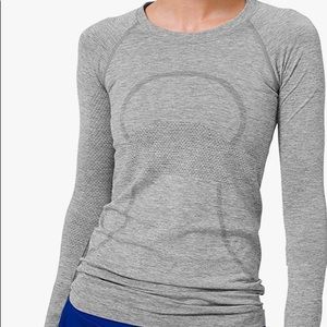 GREY LULULEMON LONG SLEEVE SWIFTLY-TECH
